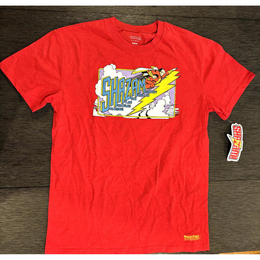 Shazam World's Finest Collection Culture Fly Short-Sleeved Shirt NWT DC